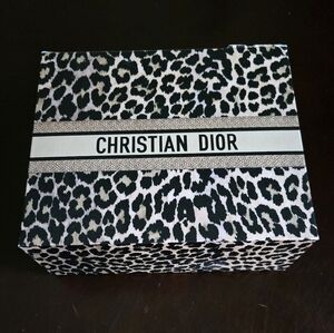 Dior Black and Cream Leopard Print Box